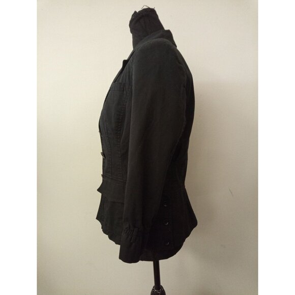 Express Black Button Up Blazer Size 8 Left Chest Pocket - Picture 2 of 7